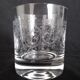Set of 6 whisky glasses engraved with floral motifs