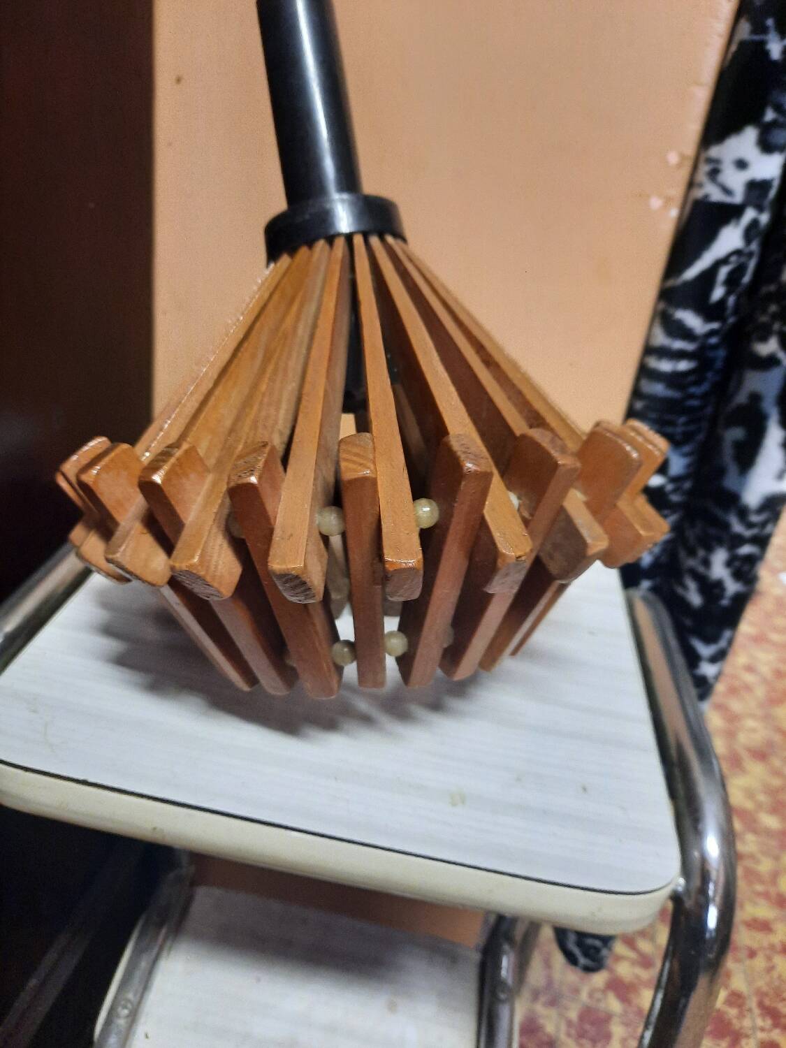 Vintage wooden pendant light