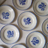 10 old dessert plates, iron earth, Digoin