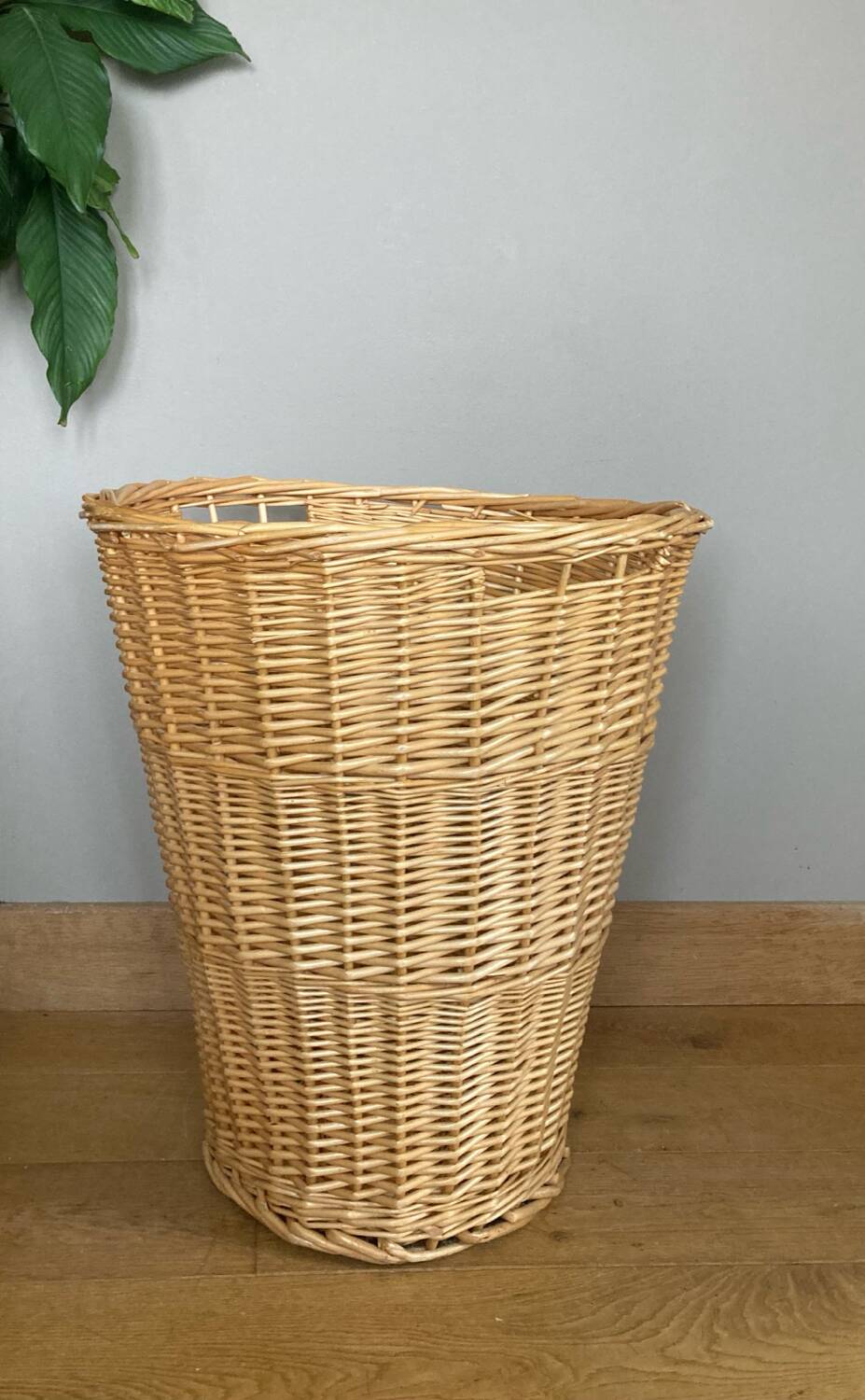 Large Wicker Laundry Basket 1980s/90s