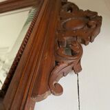 Bevelled mirror frame carved wood