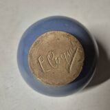 Glazed ceramic flower spike vase stamped "to be defined"