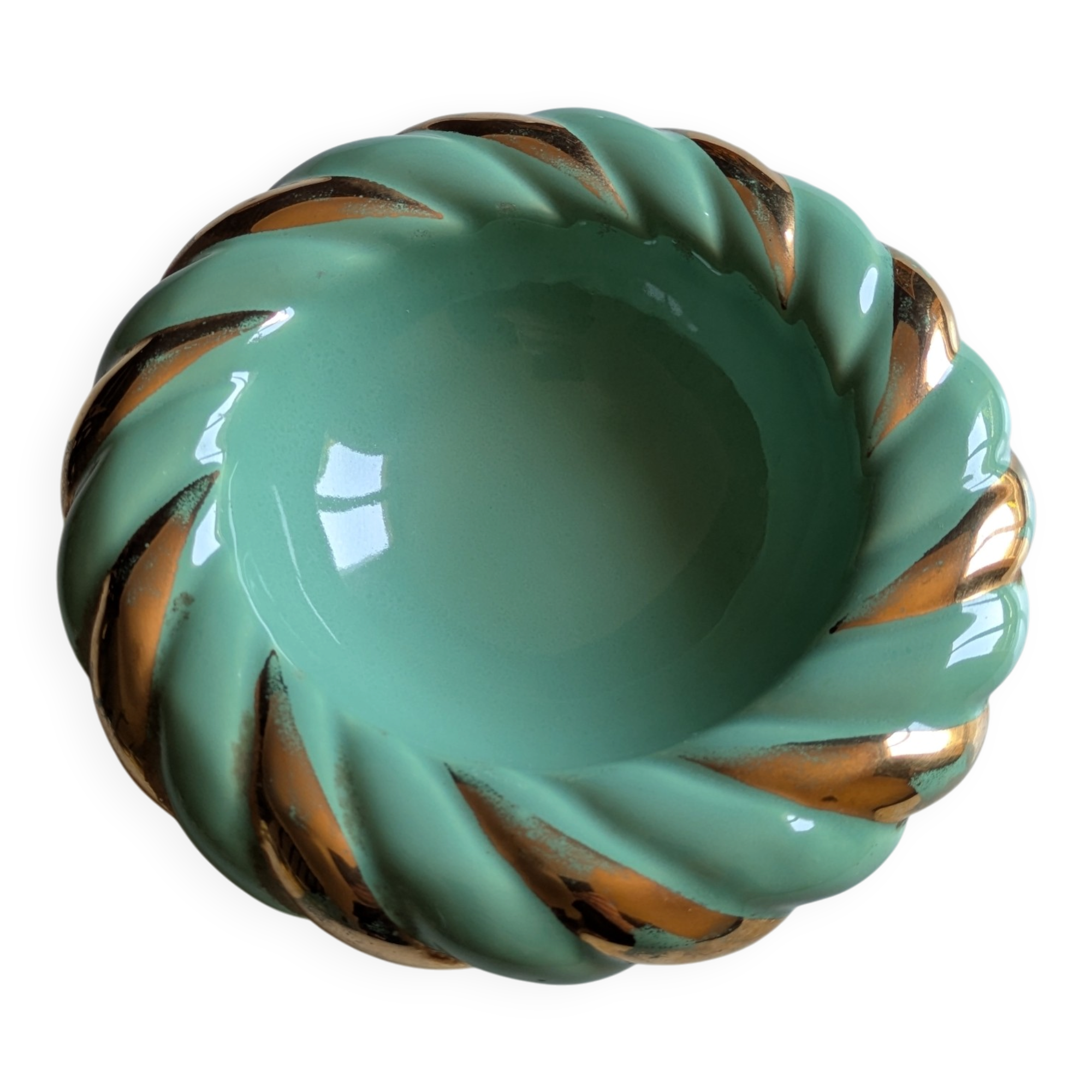 Rare Mid Century glazed ceramic ashtray