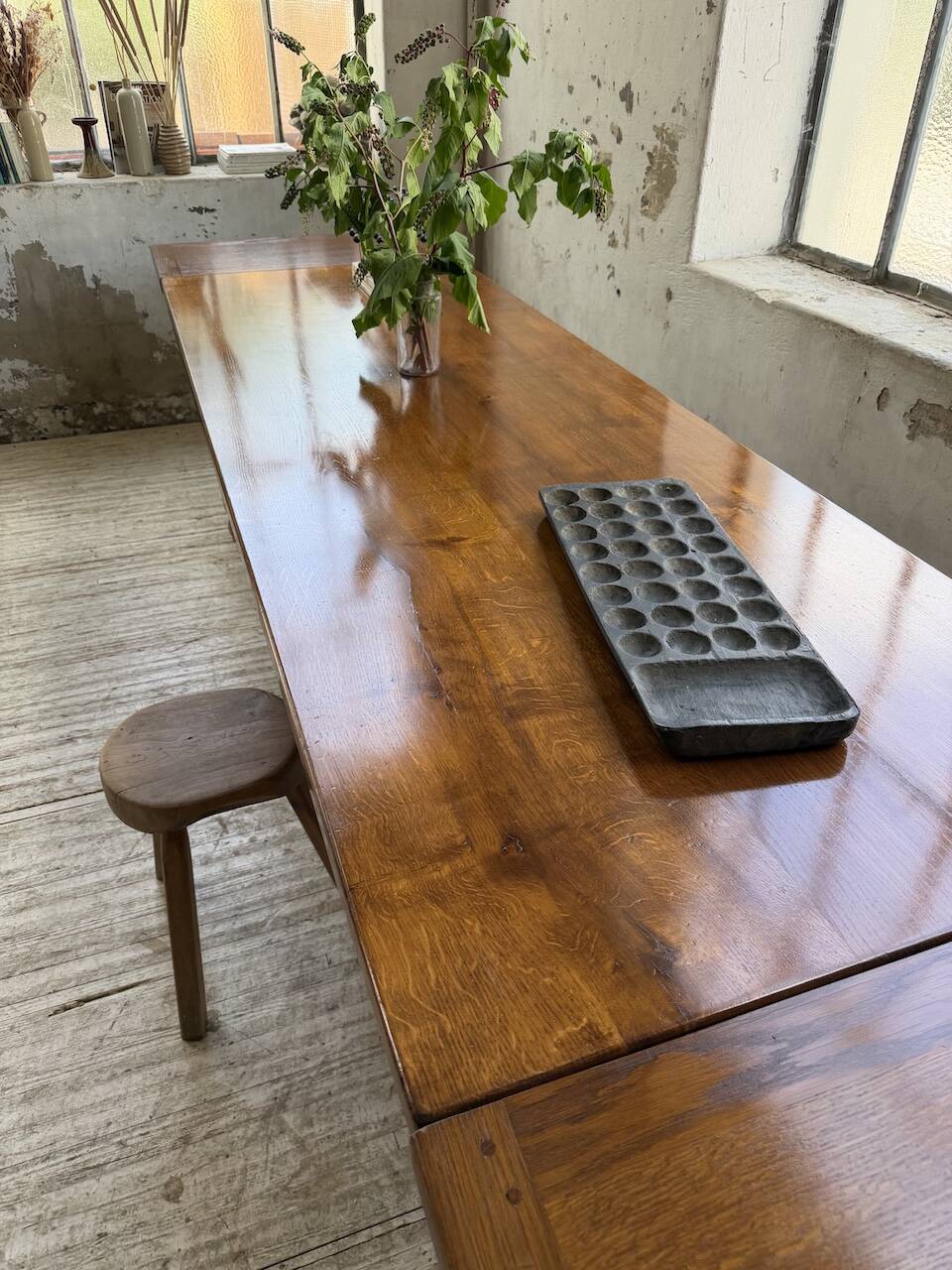 Table repas style drapière noyer 2m5/3m5 1900
