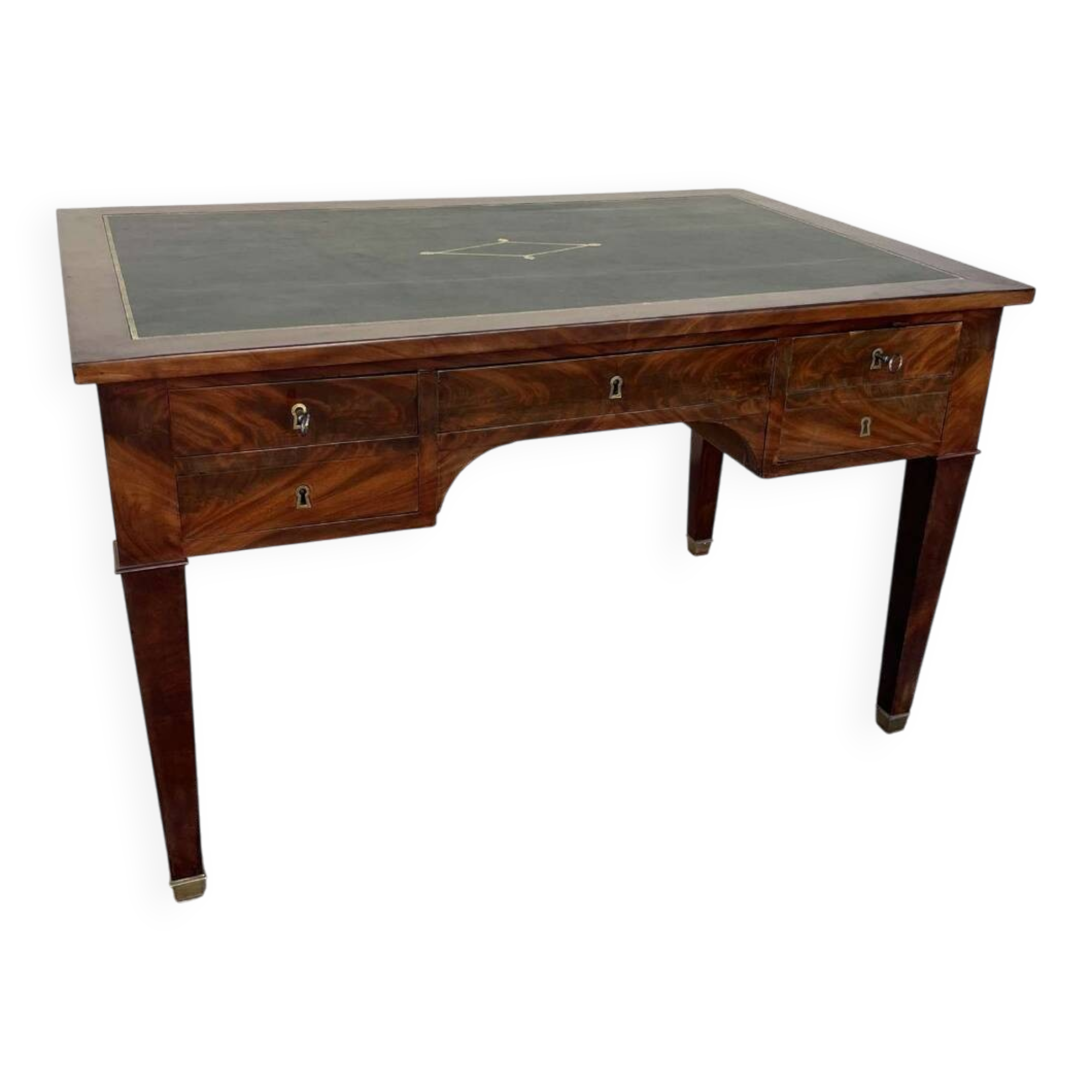 Empire style desk in solid mahogany, 19th century
