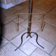 Vintage: Wrought iron floor lamp with lampshade and magazine rack