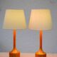 Lampes de table en chêne scandinave d'Elpe, ensemble de 2