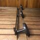 Old wall coat rack x3 vintage brown metal #a418