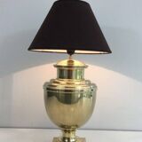 Neoclassical style brass baluster lamp