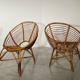 Paire de fauteuils en rotin