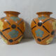 paire de vases en terre cuite vernissée
