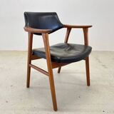 Erik Kierkegaard Teak & Leather Armchair By Hong Møbelfabrik, 1960s