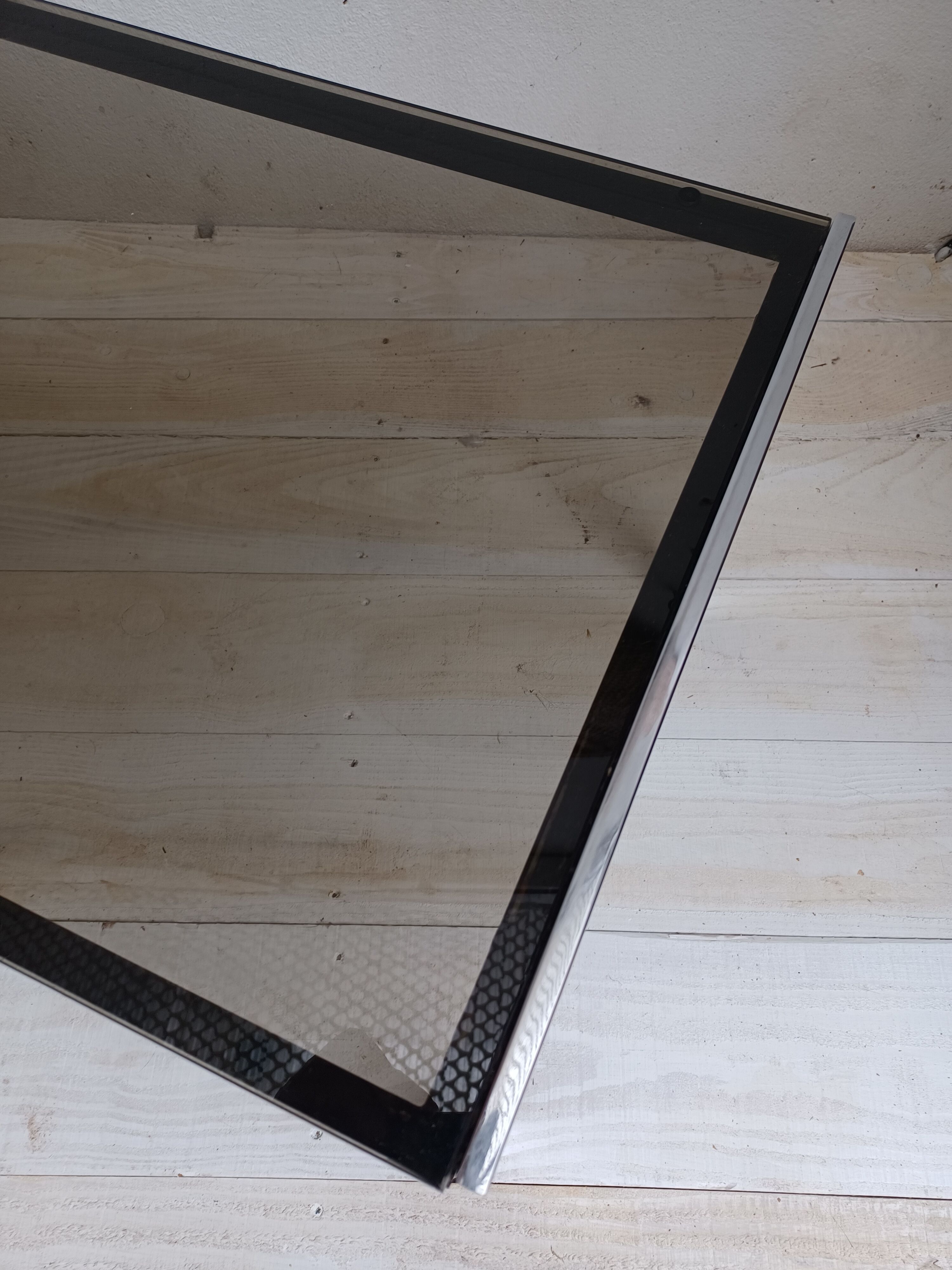 Table basse , verre fumé