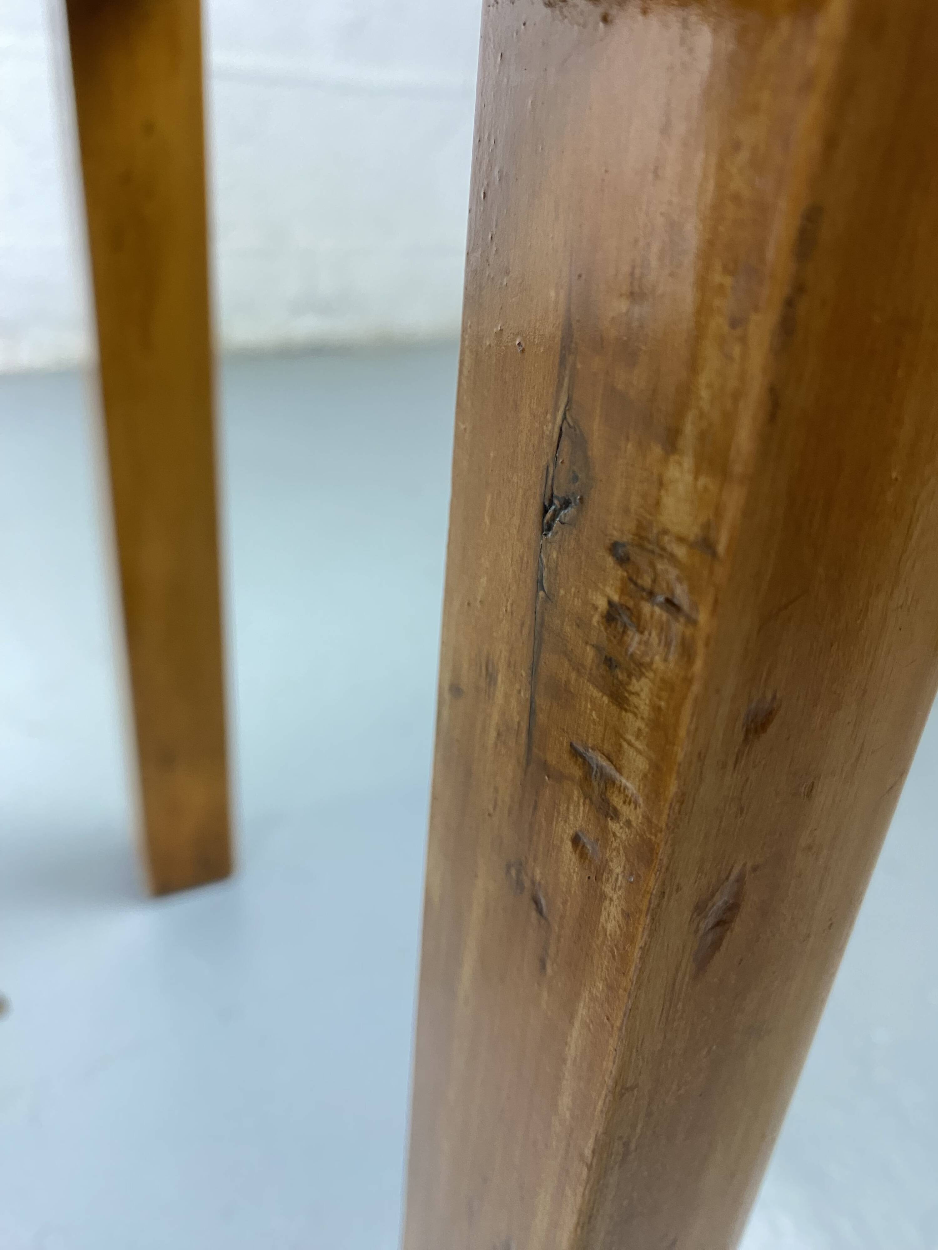 Wooden and leather chairs