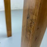 Wooden and leather chairs