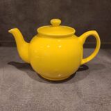 Vintage ceramic teapot blank England sunny yellow glossy ANGLETE with sock