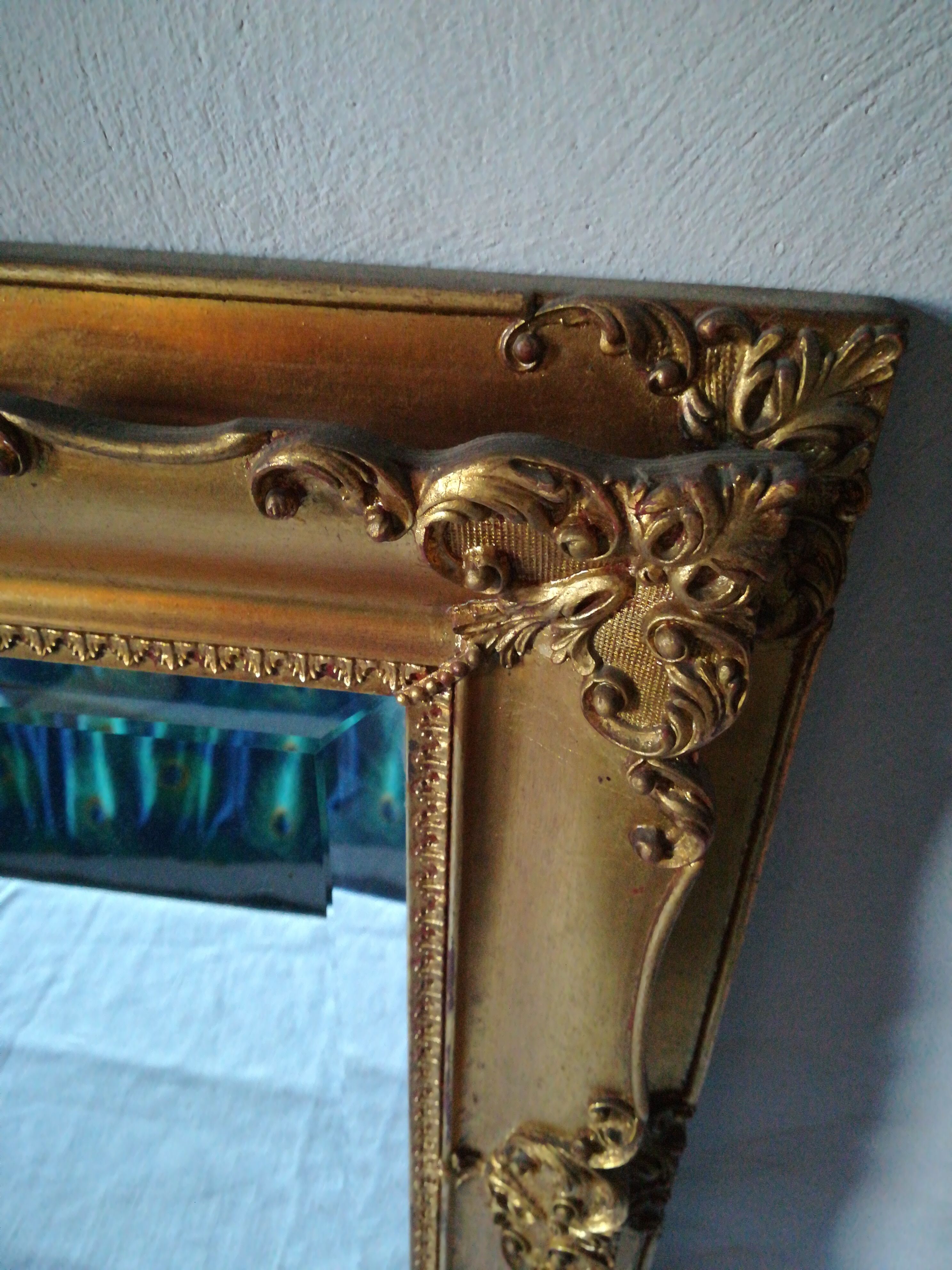 Mirror a volutes in wood and stucco 46 x 57cm