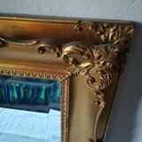 Mirror a volutes in wood and stucco 46 x 57cm