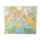 Vintage map Bordeaux and its suburbs