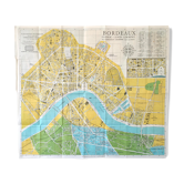 Vintage map Bordeaux and its suburbs