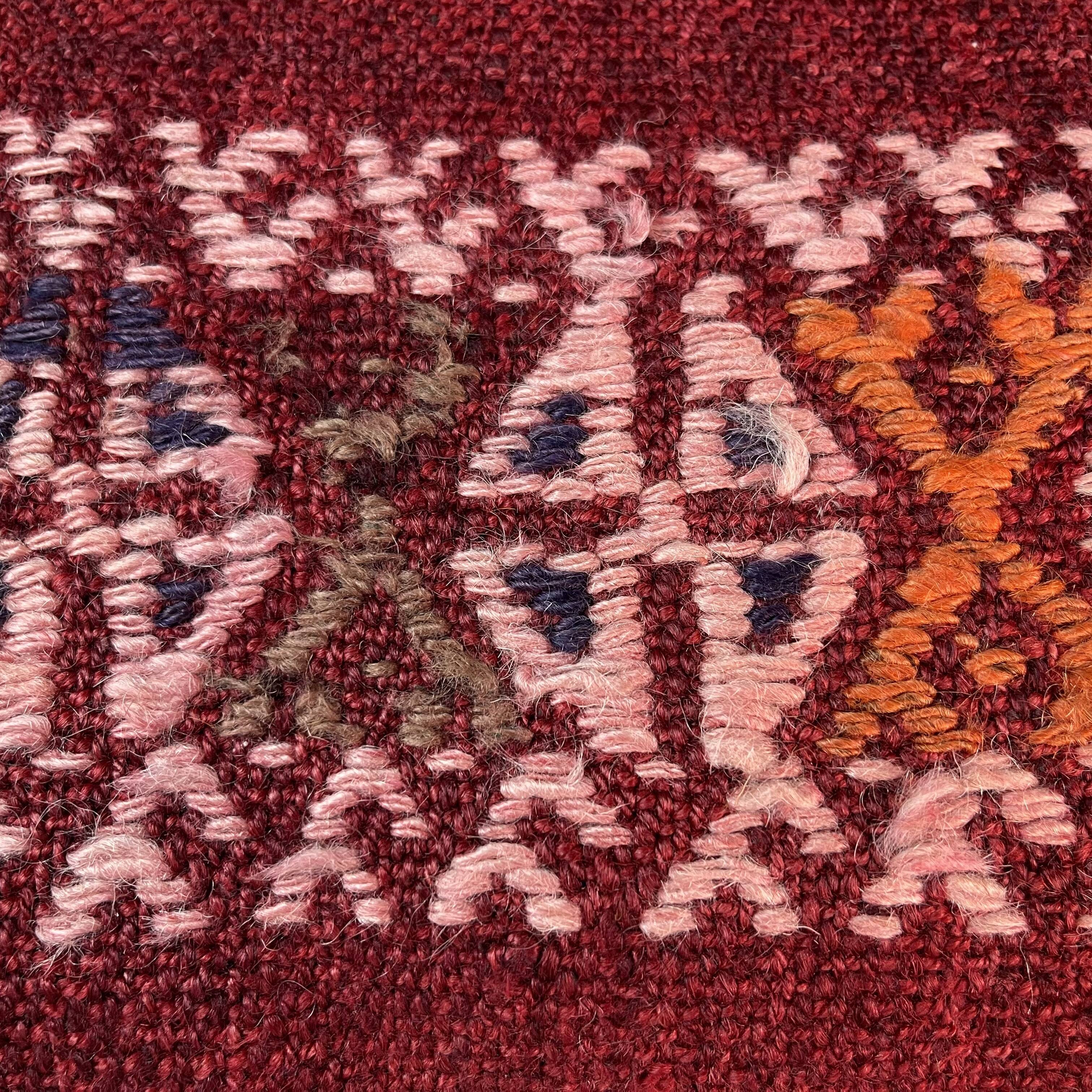 Vintage turkish kilim cushion cover, 30 x 50 cm