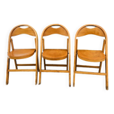 3 chaises pliantes Thonet B751 bois courbé