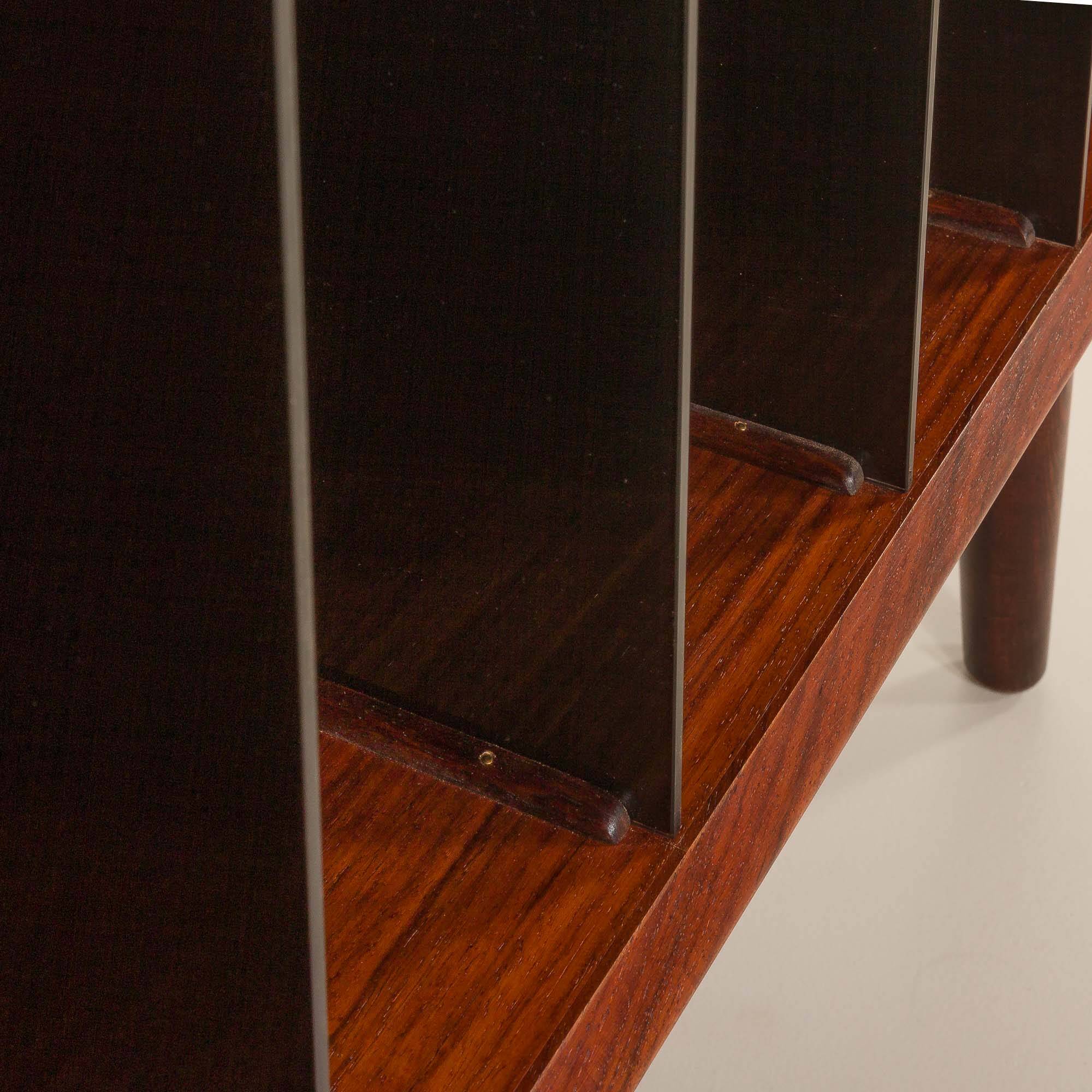 Scandinavian rosewood sideboard, vintage vinyl records cabinet, Denmark 197