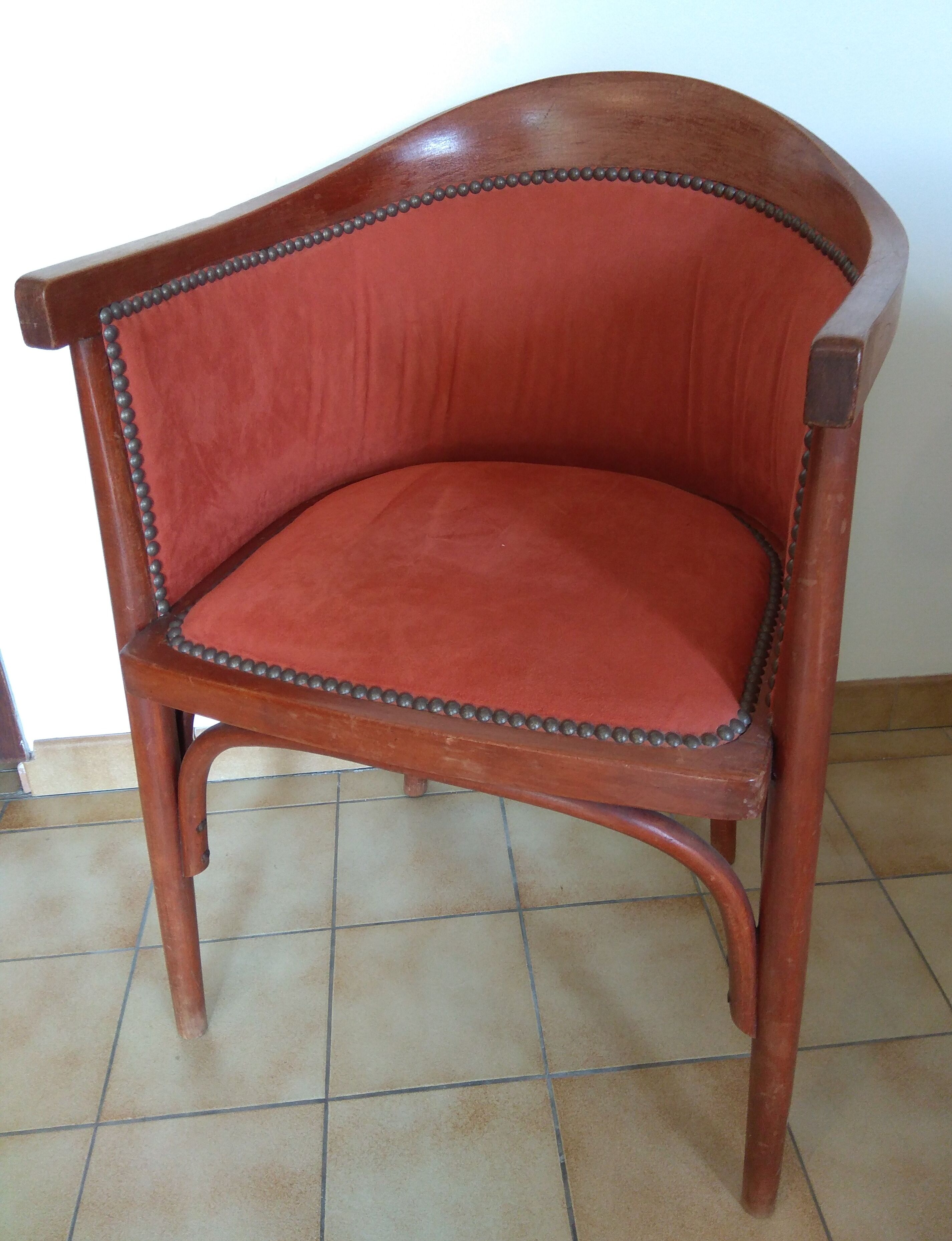 Period art deco barrel armchair