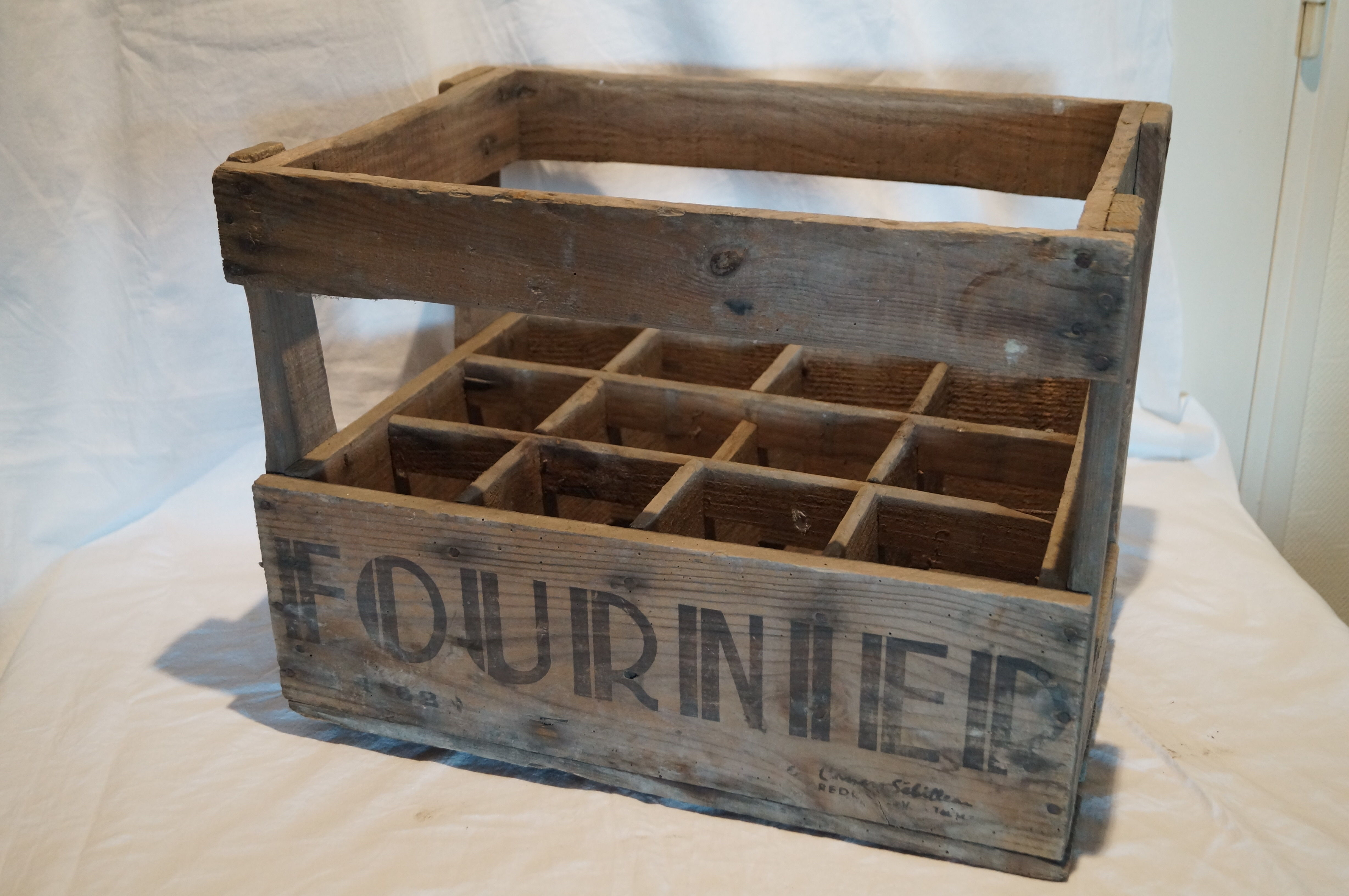 Old bottles wooden door