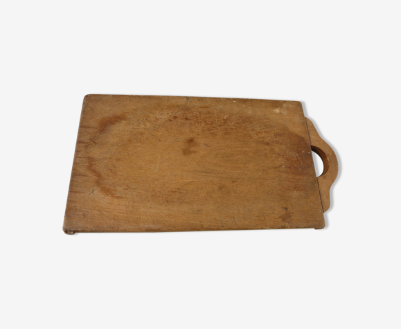 Planche à découper ancienne boucher bois pour cuisine objet de métier