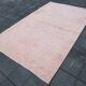 Tapis Anatolien Vintage Fait Main en Laine,Tons Rose Poudré & Beige 265x166