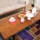 Vintage light and dark oak coffee table 140 cm 1960 Sweden