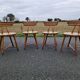 Set of 4 solid organic chairs