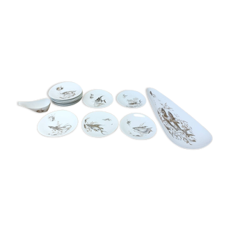 Fish service, Royal Limoges porcelain