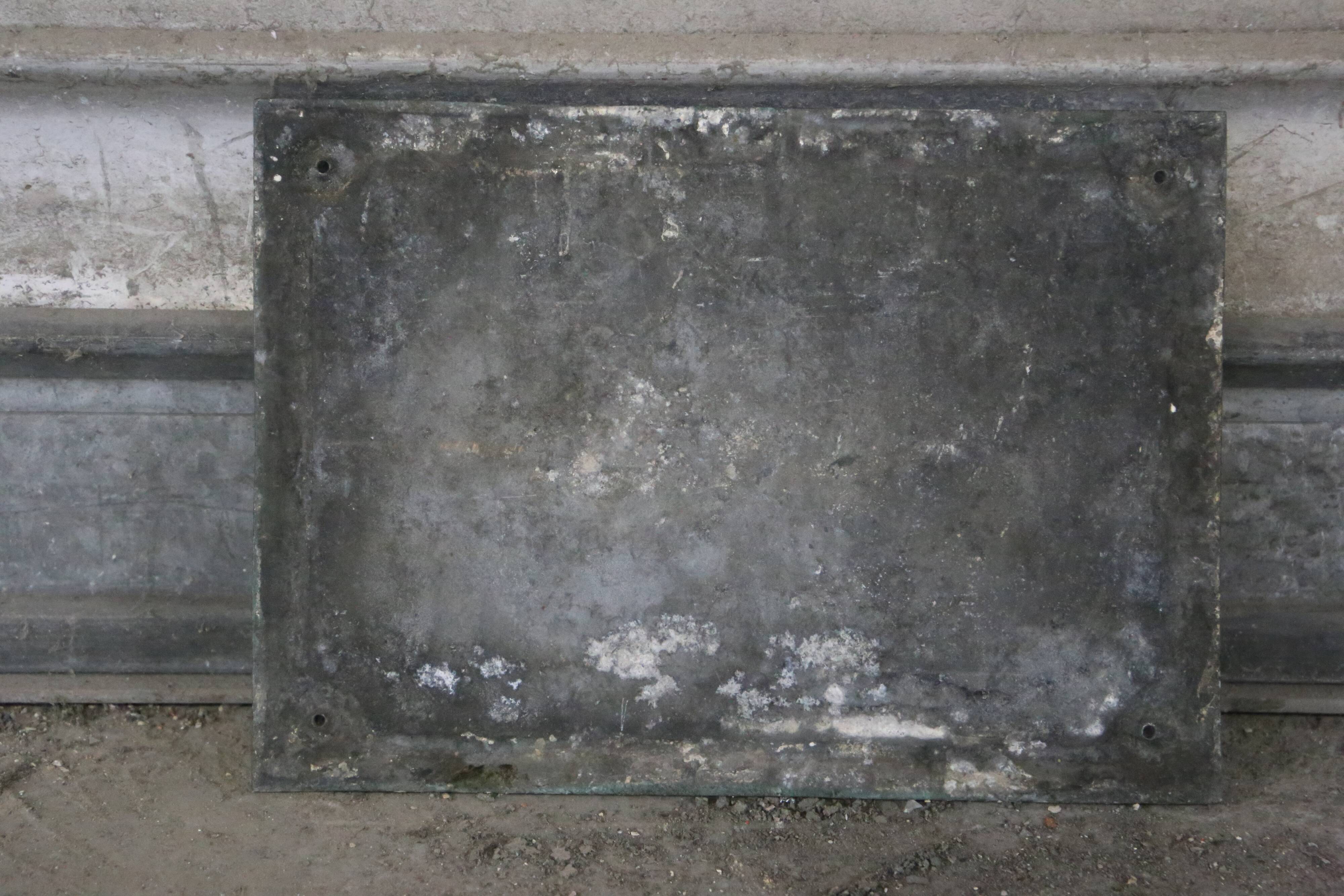 Antique street sign, cast iron, 19th century