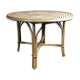Vtg Mid Century Round Circular Wicker Bamboo Bamboo Table Dining rattan Tiki