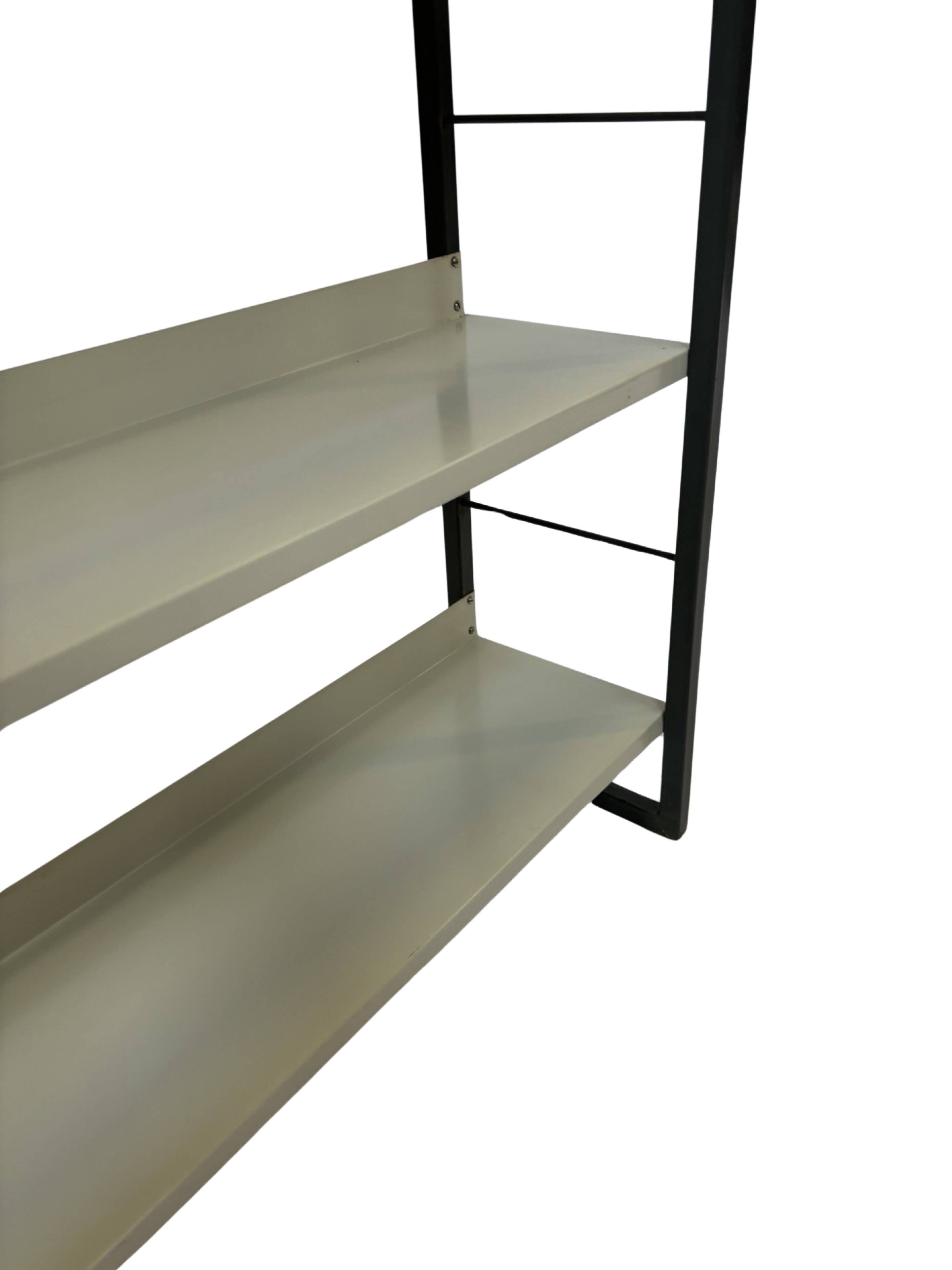 Tomado shelving unit Free standing in metal and gray - 1960s Dutch Design