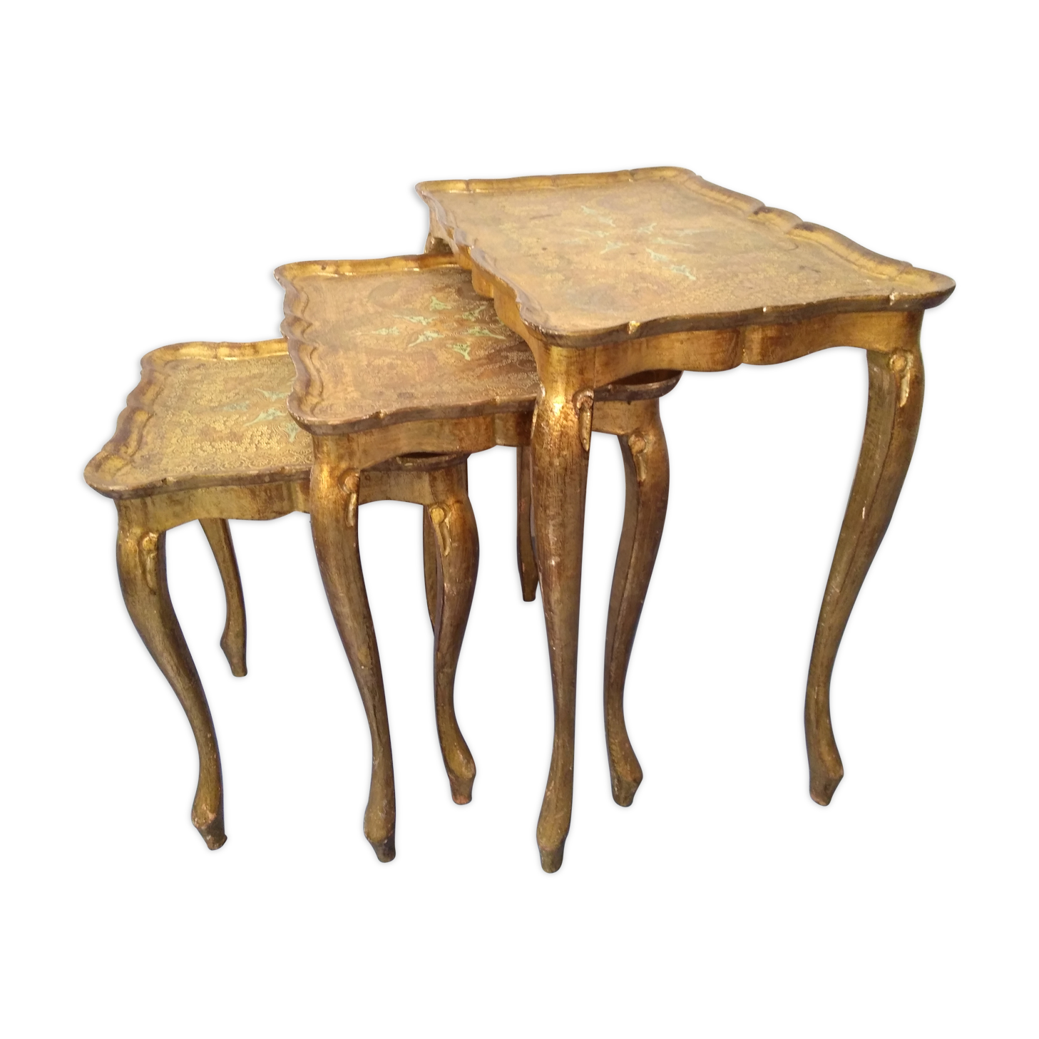 3 florentine pull out tables