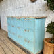 Old workshop cabinet with flaps, original patina.