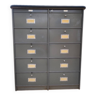 10-compartment cabinet with flaps (Ronéo)