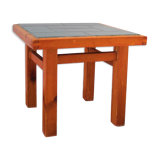 Modernist table board in blue tiles - France 1960's