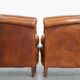 Ensemble de 2 fauteuils club en cuir de mouton
