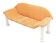 Orange velvet sofa - Vogtherr for Hain + Tohme