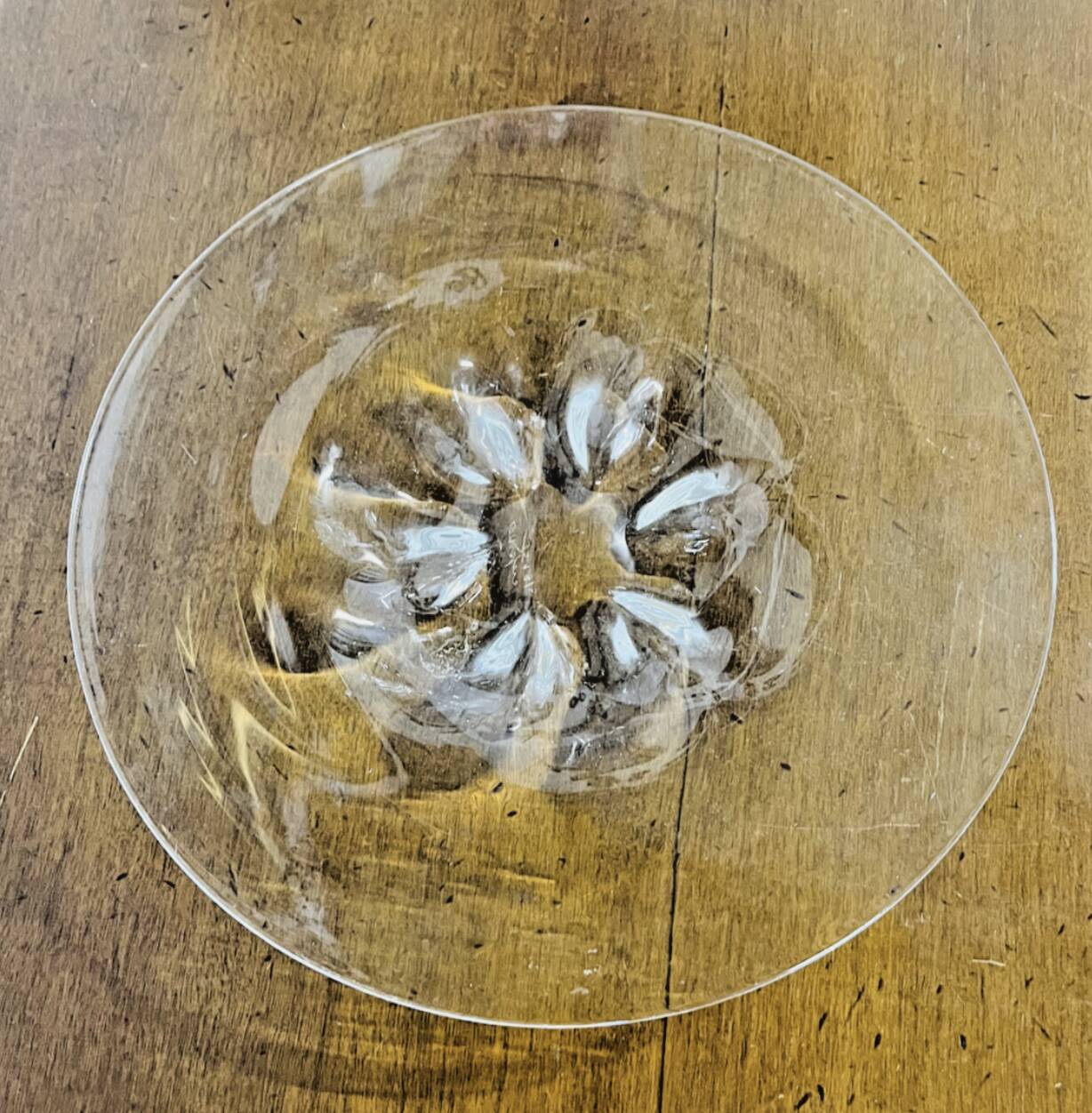 Large transparent glass dish Edvard Hald for ORREFORS