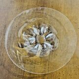 Large transparent glass dish Edvard Hald for ORREFORS