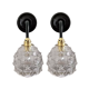 Set of two chiseled glass sconces