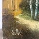 Path under the tall trees, oil on canvas signed