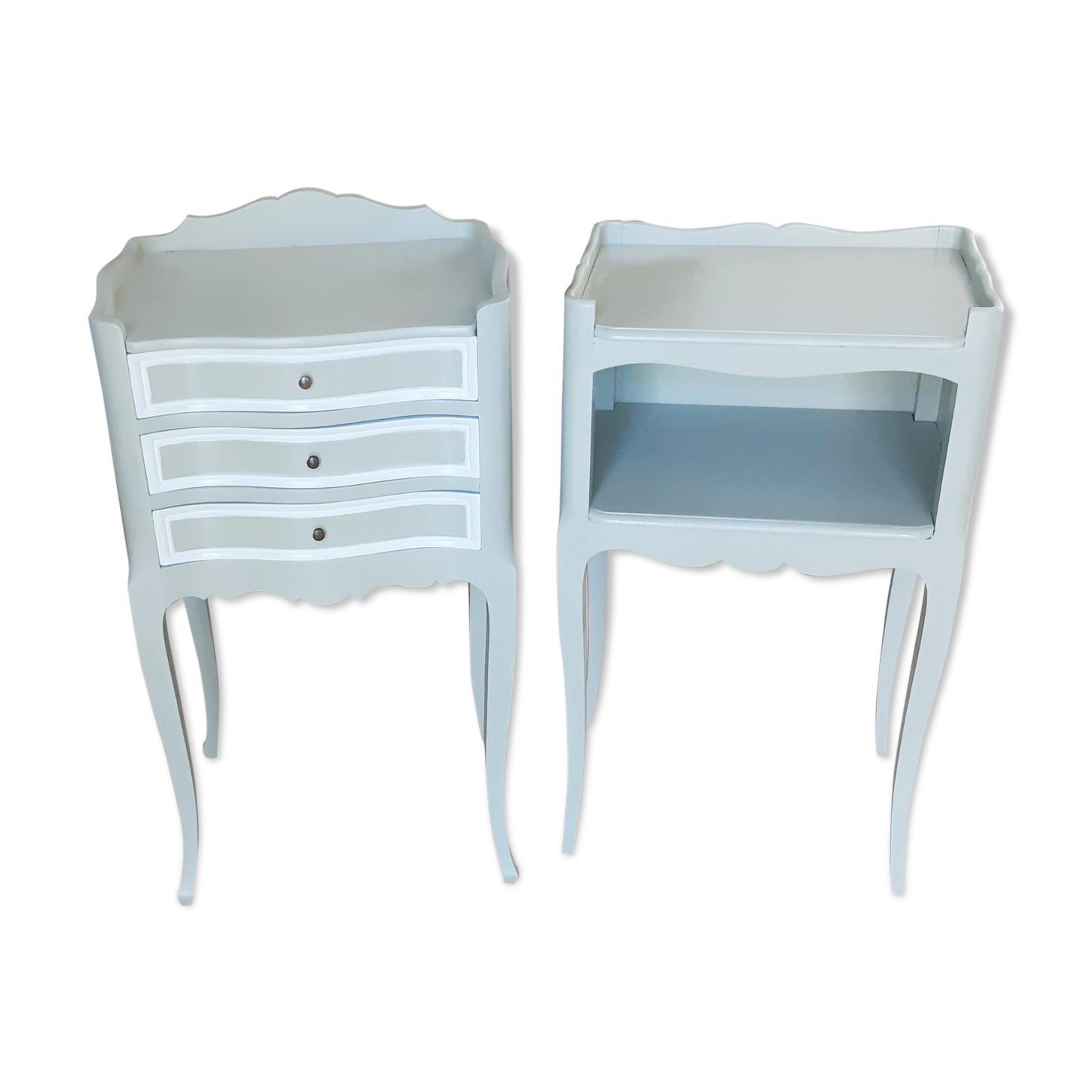 2 bedside table set style Louis XV patina