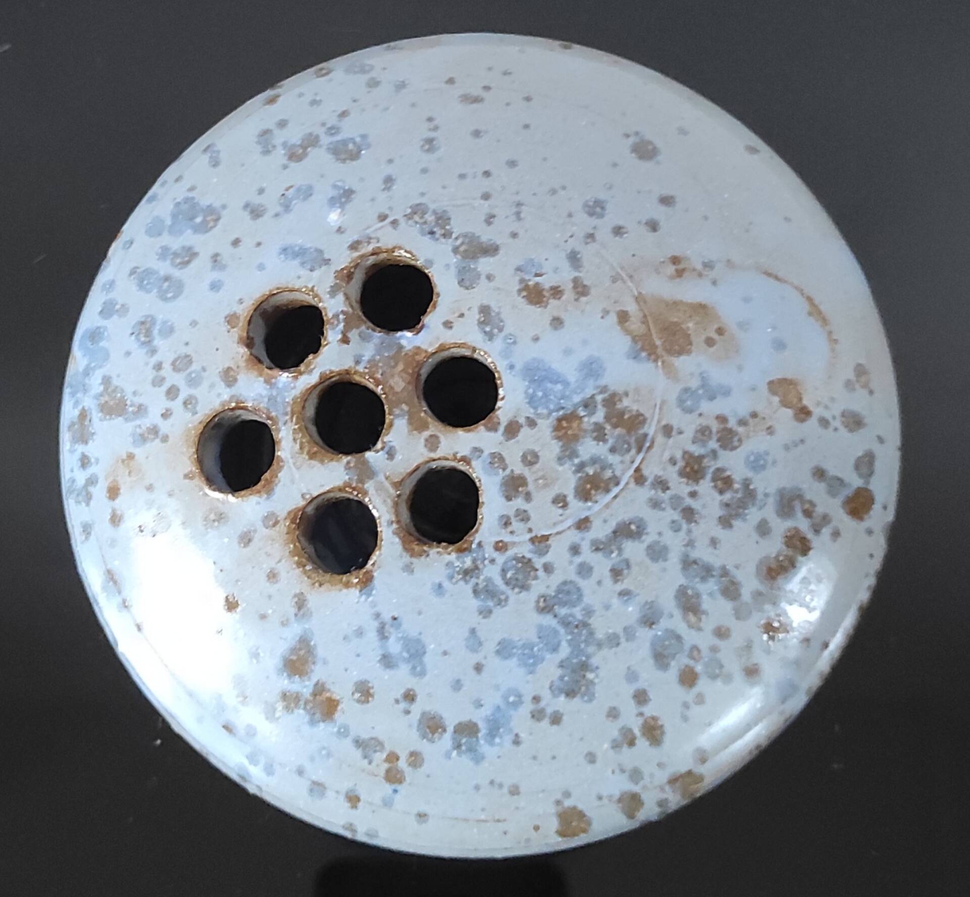 Vintage stoneware glazed pebble vase