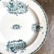Plat rond en terre de fer verte